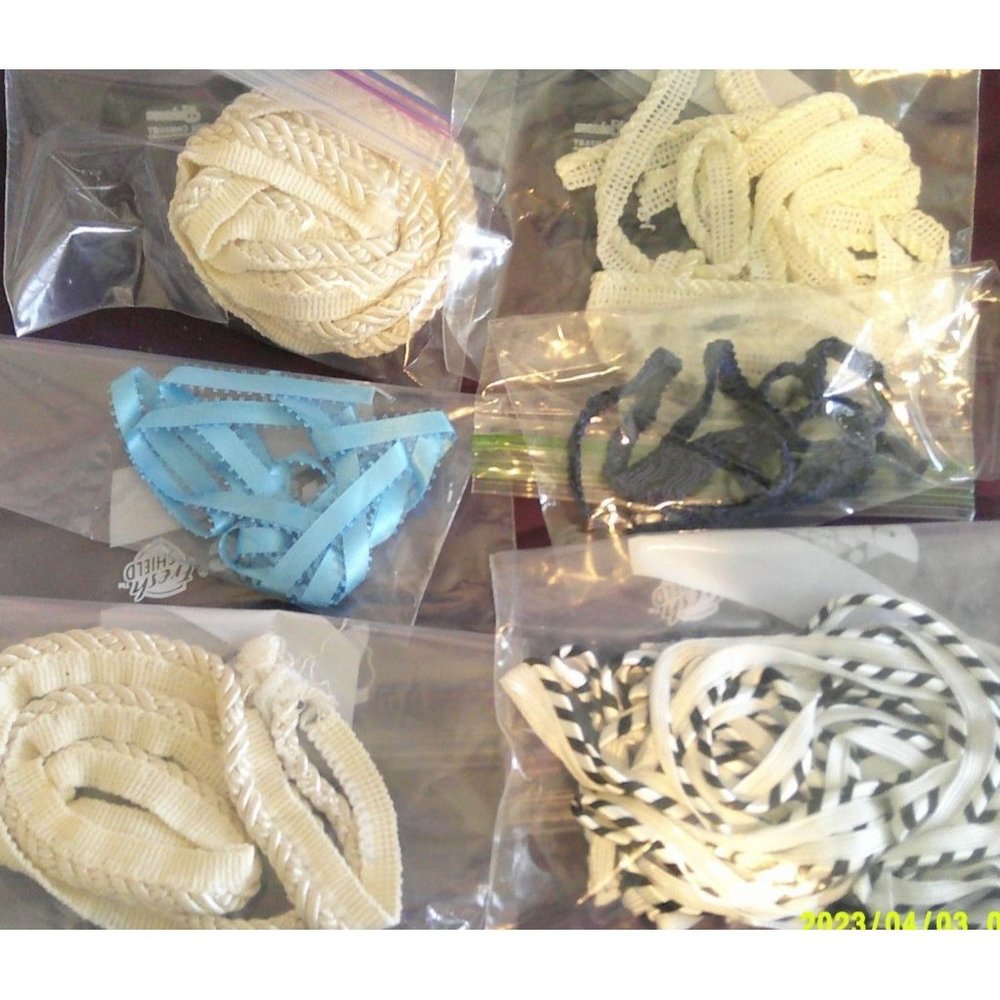 Decorative Ruffled Lace Trim, Piping Misc Sizes * Sewing Supplies Crafts F214 ff